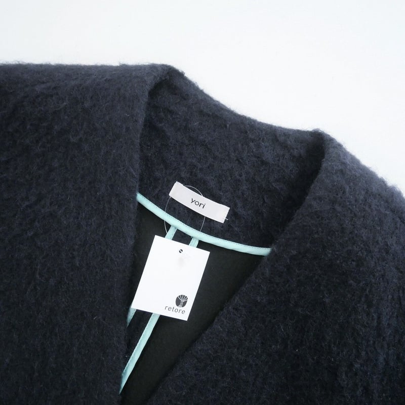 yori ウールモヘヤシャギージャケット　ブラック yori / ヨリ | ウールモヘアシャギージャケット | F | ブラック