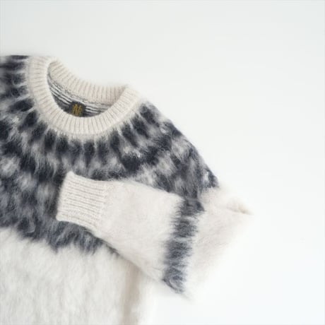 〇2022AW / 未使用 / BATNER / MOHAIR NORDIC CREW NECK KNIT / BN-22FL-052 / 2507-2105