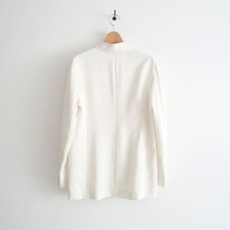 2024SS今季 / Mame Kurogouchi / Linen Touch Triacetate Collarless Double Breasted Jacket / / 2407-0206