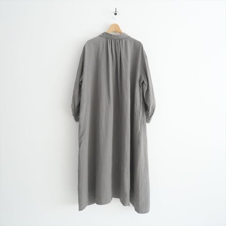 2021AW / 未使用 / suro / リネンバルカラーギャザードレス / 210701 / 2408-0161