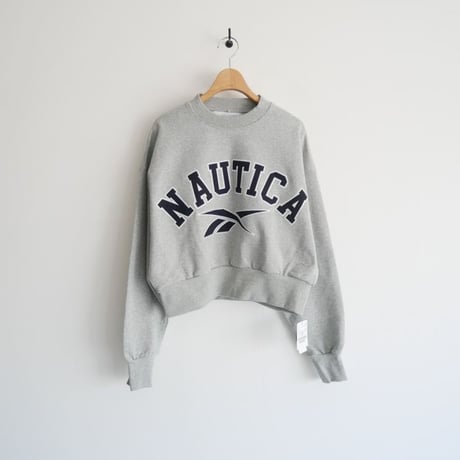 2025AW今季 / 未使用 / Reebok別注・FREAK'S STORE購入品 / NAUTICA / ヘビーウェイト クルーネック ダブルネーム アーチロゴスウェット / 2511-1232
