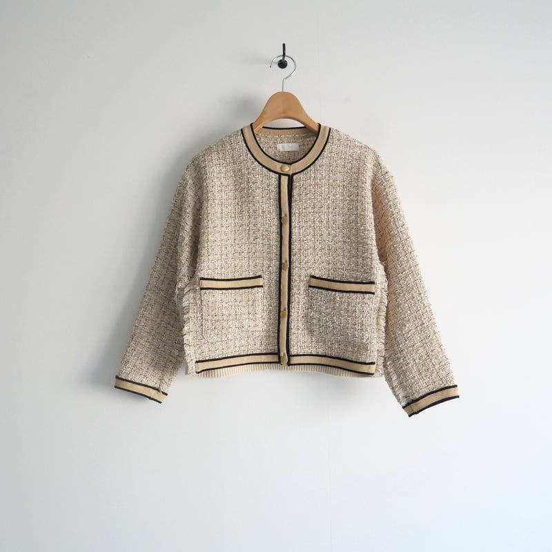 Ballseyニットコンビツイード クルーネックジャケット BALLSEY（ボールジィ）の「ニットコンビツイード クルーネック