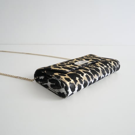 Christian Louboutin / レオパード チェーン付クラッチバッグ DODAT CLUTCH LUREX FELINE / 2303-2057