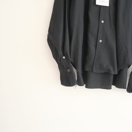 2022AW / 未使用 / JUN MIKAMI / PLEATS COLLAR WOOL BLEND SHIRT / 22AW-6-H / 2508-2195