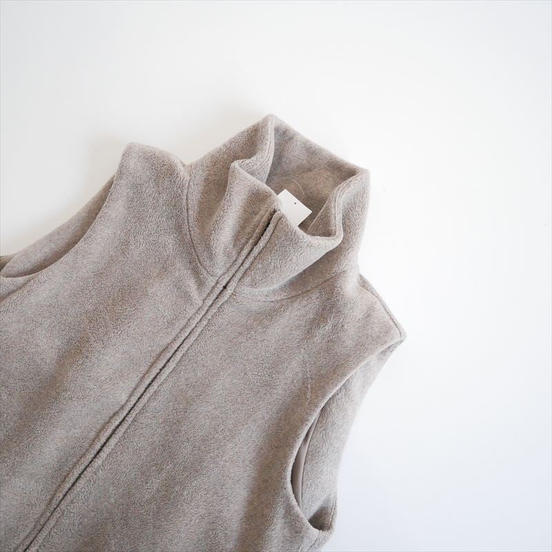 【ETRE TOKYO】メルトンフリースベスト　ベージュ ETRE TOKYO - メルトン フリースベスト | ADDICT WEB SHOP