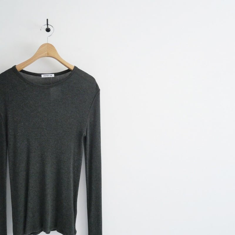 未使用　Deuxieme Classe　テレコロングスリーブプルオーバー　グレー セール】追加テレコ ロングスリーブ プルオーバー（Tシャツ