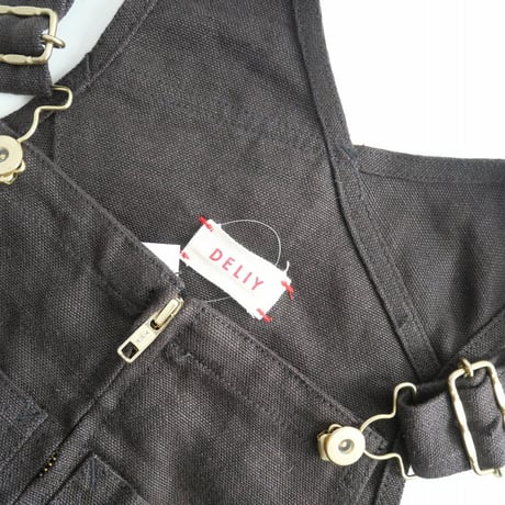 2022 / DELIY / LINEN CANVAS FLARE OVERALLS / 22030230001630 / FRAMeWORK購入品 / 2308-1115