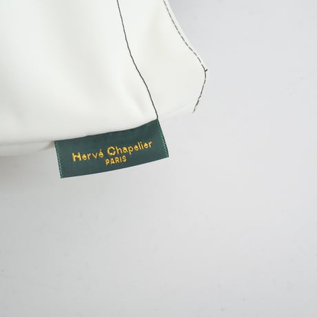 2023SS / Herve Chapelier / 1027N ナイロン舟型トートM イヴォワール×ノワール / 2312-0462