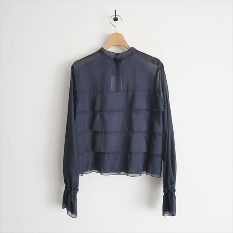 2024SS・人気完売品 / IENA LA BOUCLE / コットンポリシアーフリルブラウス / 24051914362010 / 2411-2060