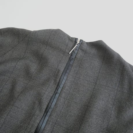 2022AW / support surface / グレンチェックワンピース / 2401-0249