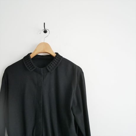 2025SS・人気完売品 / Mame Kurogouchi / Detachable Embroidery Collar Knitted Cardigan / 2512-2089
