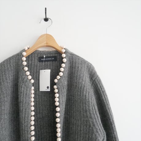 / 継続販売品・人気完売色 / MADISONBLUE / PEARL DAMAGE CARDIGAN / MB224-8012 / 2412-0243