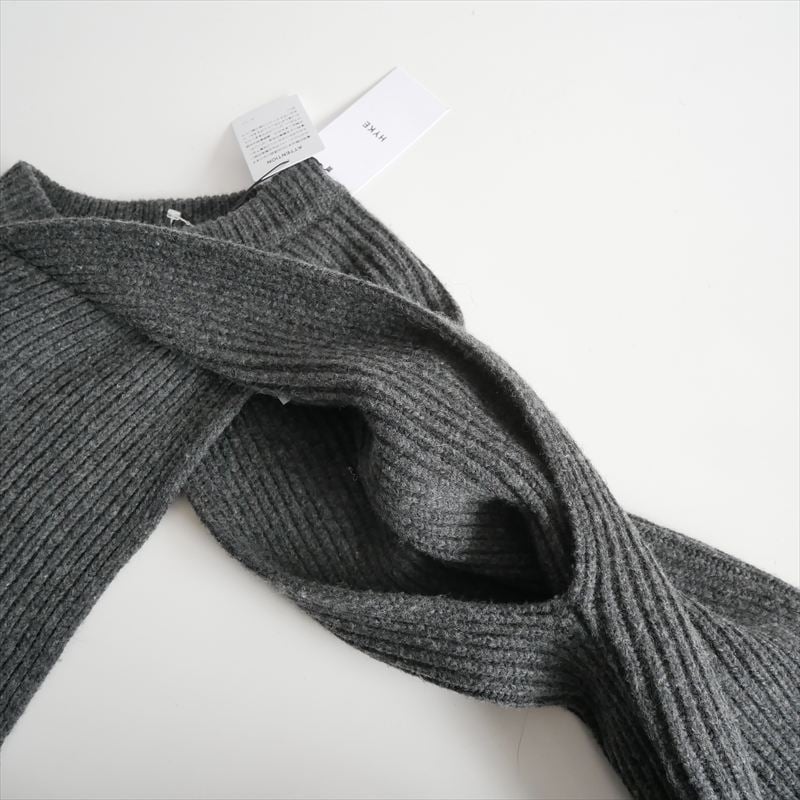 2025AW / 未使用 / HYKE / RIBBED KNIT WOOL SHRUG /