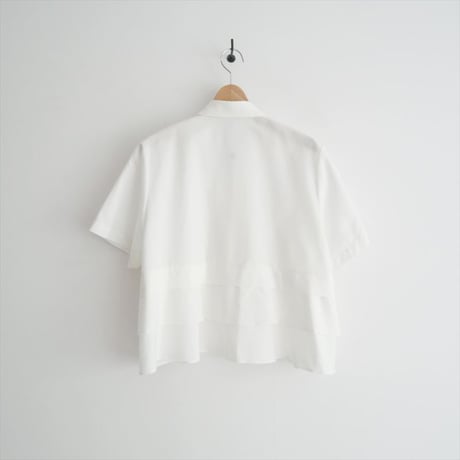 継続販売品 / CABaN / TOMORROWLAND / タイプライターダブルクロス アシンメトリックフリルシャツ / 39014101003 / 2506-0951
