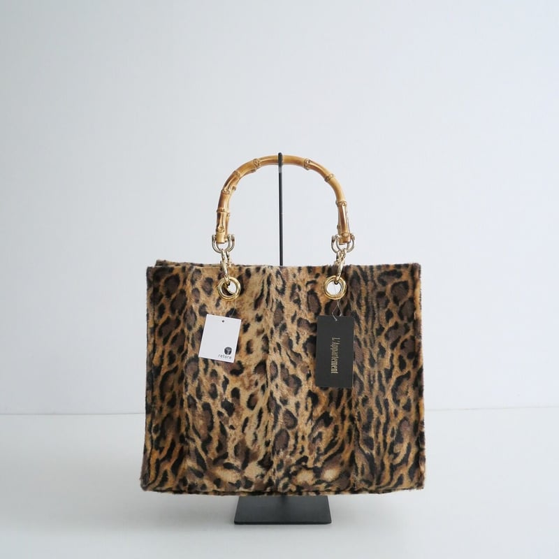 L'Appartement Leopard Bamboo Bag