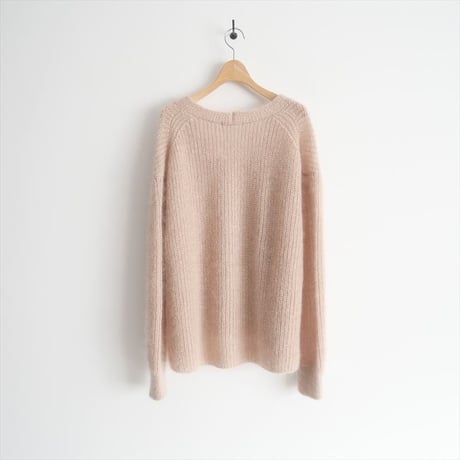 2023AW / Plage / キッドモヘヤ カタアゼ Vネックプルオーバー / 23080922524040 / 2412-0888
