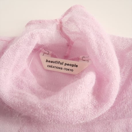 2024AW / beautiful people / Soft Mohair Jersey Turtle Neck Top / 1435310006 / 2501-0292