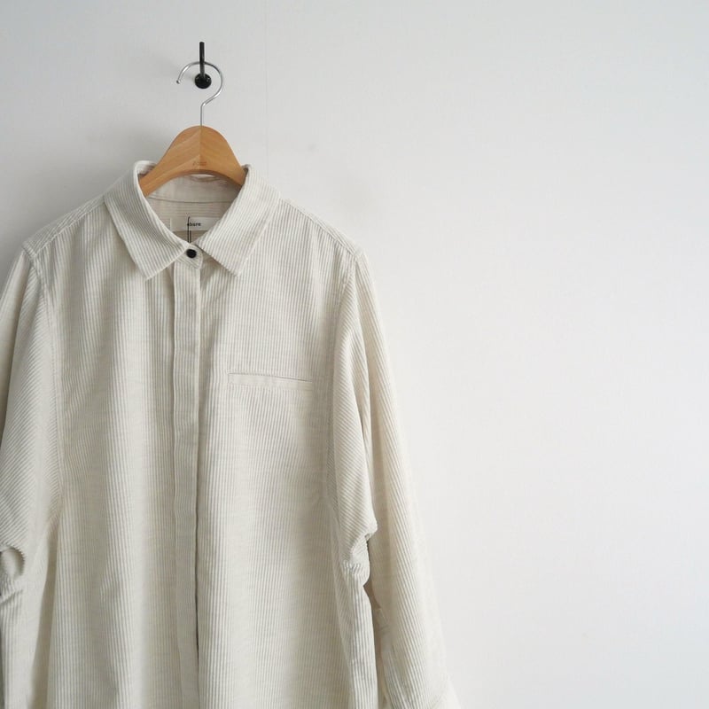 エブール ebure トップカラーコーデュロイ　シャツブラウス 買取入荷】23AW今季 ebure トップカラーコーデュロイ シャツ