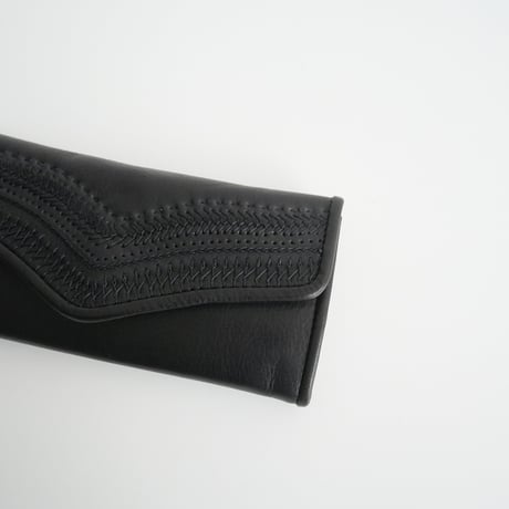 継続販売品 / yammart / stitch long wallet (black) / 2403-1053