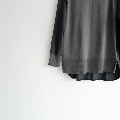 2023AW / PLAIN PEOPLE / ニットコンビプルオーバー / A1523KSW013 / 2503-0500