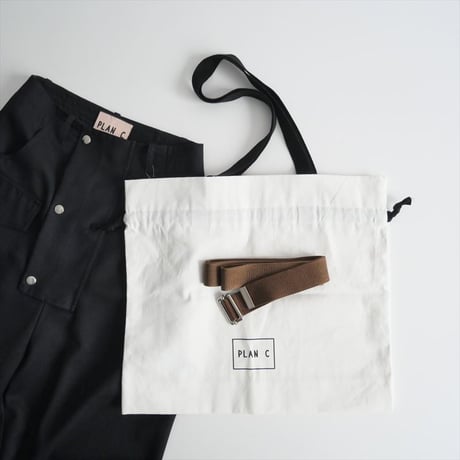 2023AW / PLAN C / TROUSERS WOOL DRILL ベルト付きワイドトラウザーズ / PNCAE52FYZ / 2404-0956