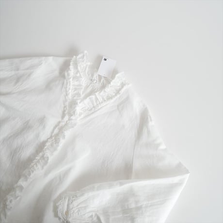 2024SS / journal standard luxe / CLシャンブレー フリルブラウス / 24050440003010 / 2603-0677