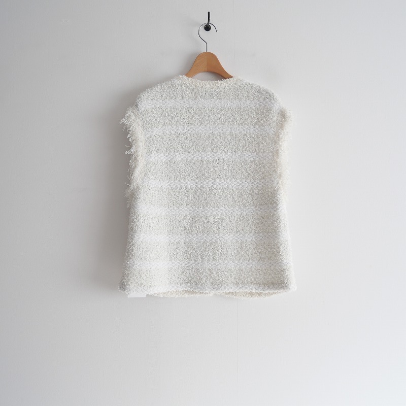 2023 / UNITED ARROWS / ボーダー ミックスツイード ニットベスト / 1