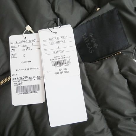 〇2024AW / 未使用 / NOLLEY'S別注 / TATRAS / NOSTA / 4-0246-6-08-001 / 2507-1222