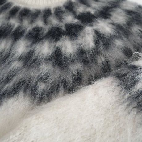 〇2022AW / 未使用 / BATNER / MOHAIR NORDIC CREW NECK KNIT / BN-22FL-052 / 2507-2105