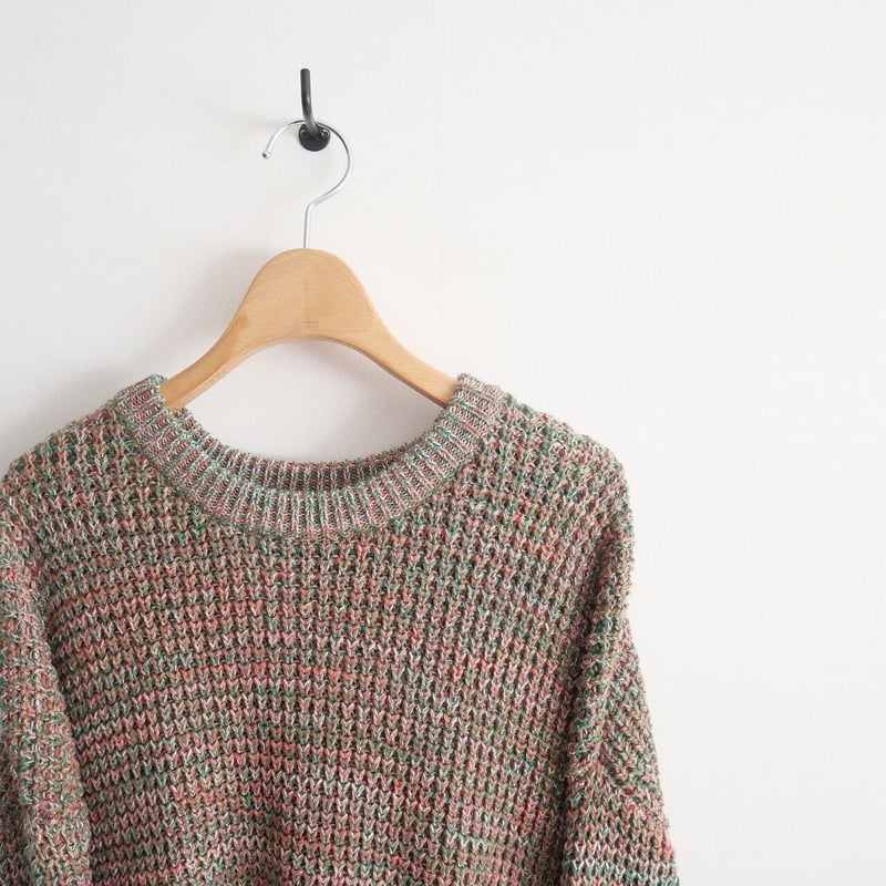 2020AW / CABaN / コットンカシミヤワッフルMIX クルーネックプル  