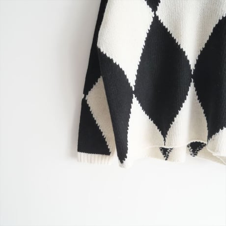 2023AW / SPICK&SPAN / ビッグダイヤインターシャニット / 23080200638040 / 2409-0457