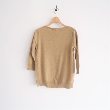 2023AW / 未使用 / Extreme Cashmere / 七分袖カシミアニット / 3810800343 / 2412-0761