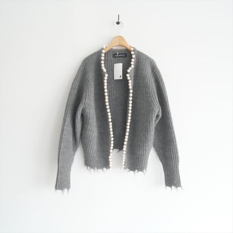 / 継続販売品・人気完売色 / MADISONBLUE / PEARL DAMAGE CARDIGAN / MB224-8012 / 2412-0243