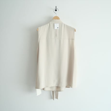 2021SS / NOBLE / ギャザーボウタイスリーブレスブラウス / 21051240506010 / 2401-0066