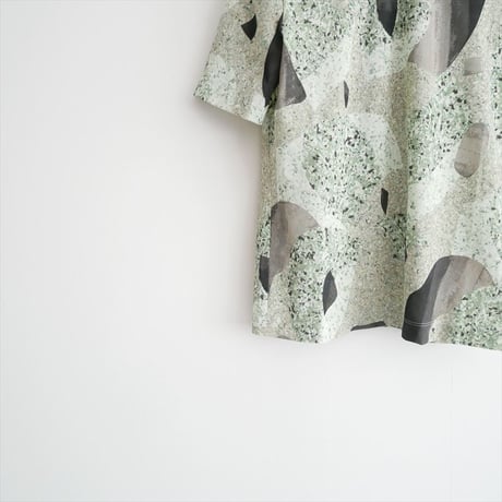 2025 / 未使用 / Mame Kurogouchi Marble Print Jersey Short Sleeve Top MM25FW-JS077 / 2605-0593