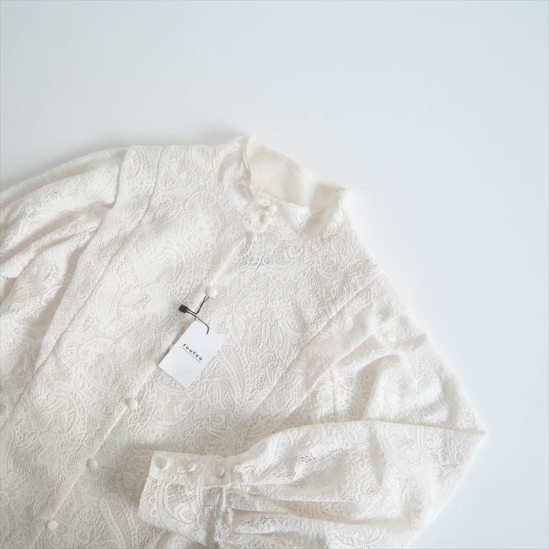 期間限定値下げ【foufou】美品front tuck lace blouse ≪通常販売≫pullover lace blouse（プルオーバーレースブラウス