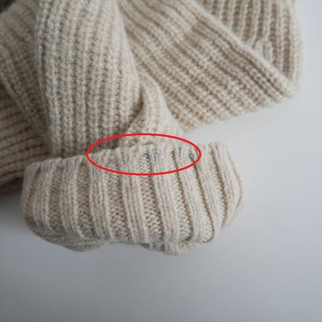 2023AW / かぐれ / superfine lambs & chenille ribbed-knit high-neck sweater / WFFL-UW123 / 2504-0317