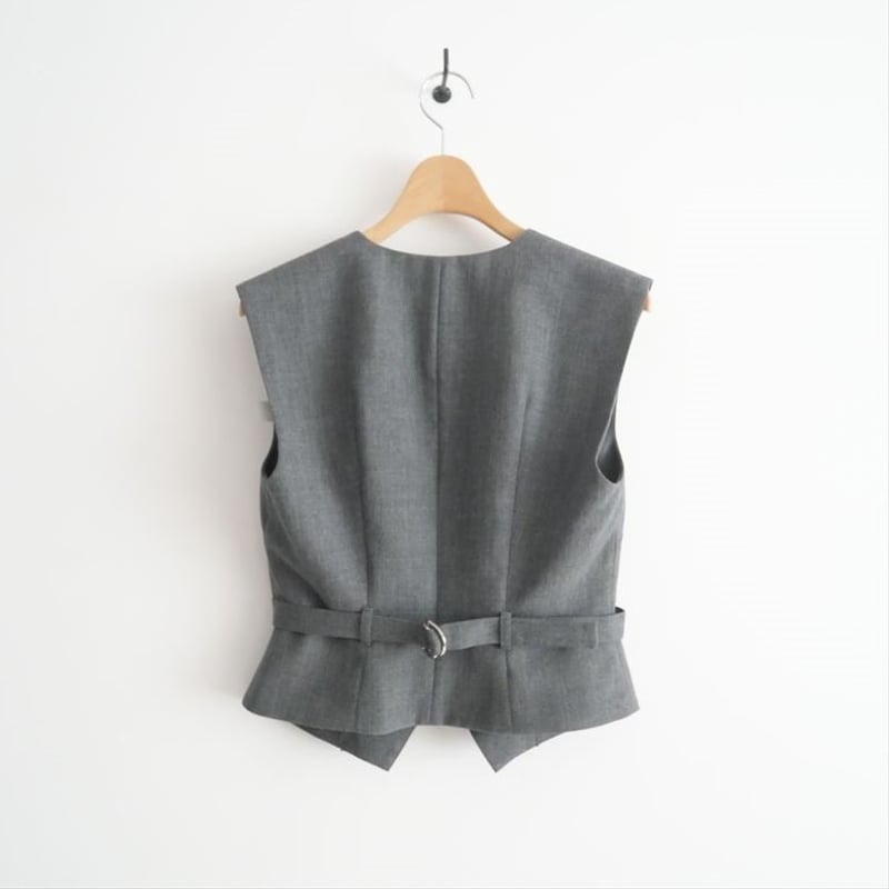 ENFOLD minimal-shape-vest グレー 38