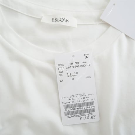2023 / 未使用 / IENA別注 / ESLOW / OG JERSEY TEE / 23070900907010 / 2409-0297