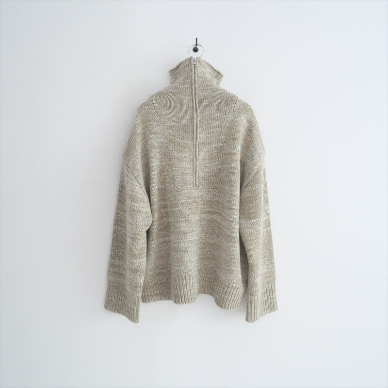 〇2024AW / ETRE TOKYO / ミックスヤーンハーフジップニットプル 〇2024AW / ETRE TOKYO / ミックスヤーンハーフジップニットプル