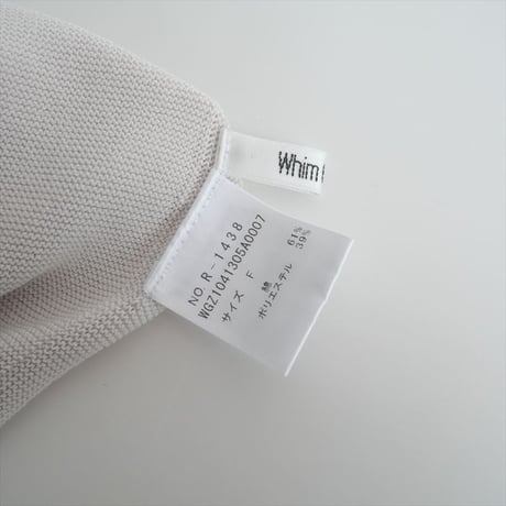 2024SS・人気完売品 / Whim Gazette / ホールガーメントプルオーバー / WGZ1041305A0007 / 2410-0396