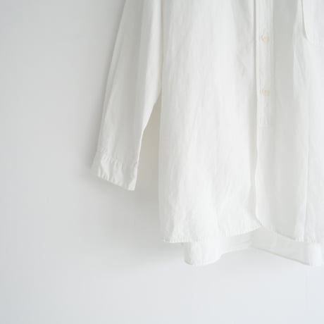 2022 / YAECA WRITE / BUTTON SHIRT STAND COLLAR LONG / 92153 / 2401-0822