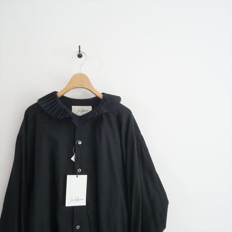 2022AW / 未使用 / JUN MIKAMI / PLEATS COLLAR WOOL BLEND SHIRT / 22AW-6-H / 2508-2195