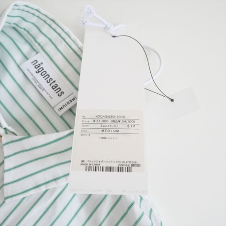 2024・人気完売品 / 未使用 / nagonstans / round flare shirt / 470HS430-1010 / 2508-0112