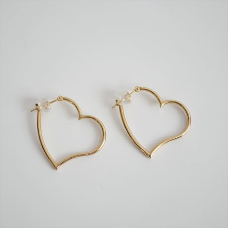 継続販売品 / KAJA BIJOUX / Small Heart Hoop Pierce / KR371487 / 2506-0819