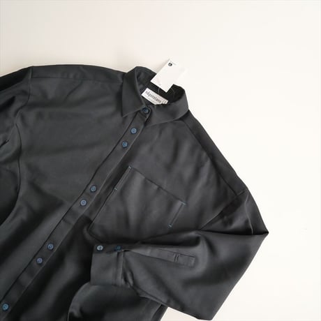 2024AW・人気完売品 / nagonstans / egg drape shirt dress / 470HA433-0950 / 2510-1383