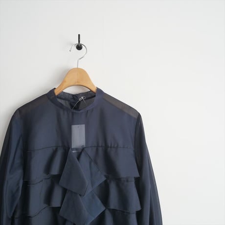 2024SS・人気完売品 / IENA LA BOUCLE / コットンポリシアーフリルブラウス / 24051914362010 / 2411-2060