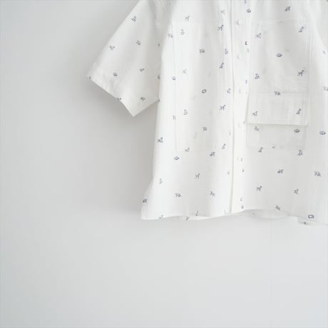 2025SS今季 / ASEEDONCLOUD / shokuonshitsu workshirt companion dog print / 251602 / 2507-2133