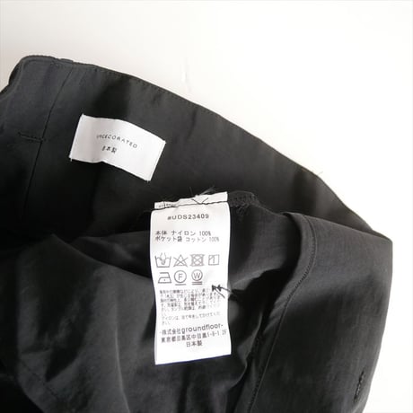 UNDECORATED / Recycle Nylon Twisted Pants / UDS23409 / 2603-0419