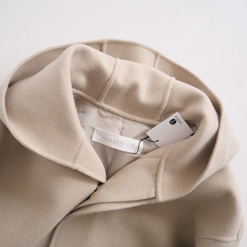 2020AW / GALERIE VIE / ライトメルトン フーデッドコート / 220